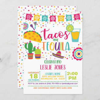 Einladung von Tacos & Tequila zum Geburtstag - Wh
