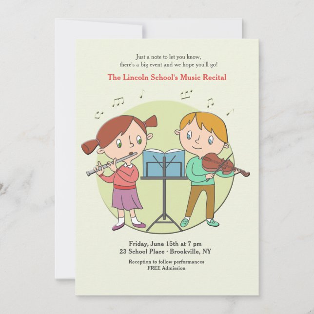 Einladung von talentierten Kindern (Vorderseite)