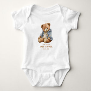 Einladung von Teddy Bear Baby Shower kann frühzeit Baby Strampler