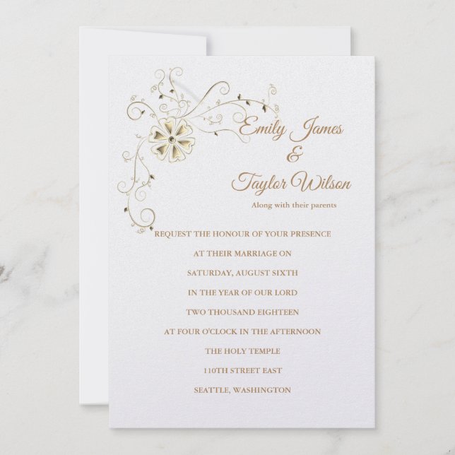 Einladung von Temple Wedding (Vorderseite)