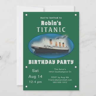 Einladung von Titanic Green zum Geburtstag