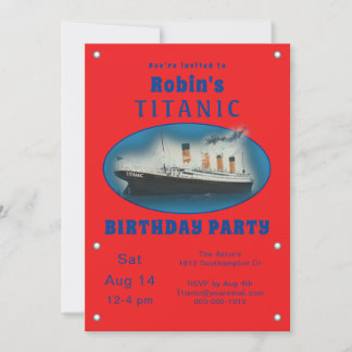 Einladung von Titanic Red Birthday