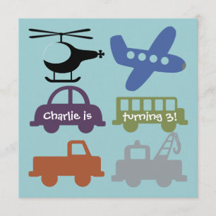 Einladung von Transportfahrzeugen zum Geburtstag