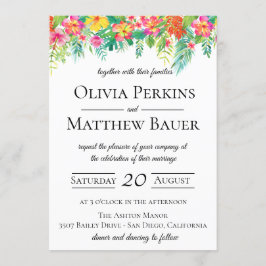 Einladung von tropischen Blumen