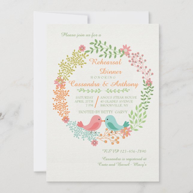 Einladung von Twin Birdies (Vorderseite)