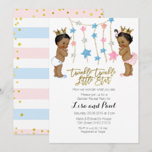 Einladung von Twinkle Girl oder Boy Gender