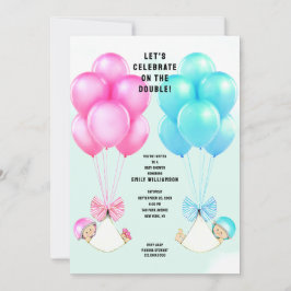 Einladung von Twins Baby Shower