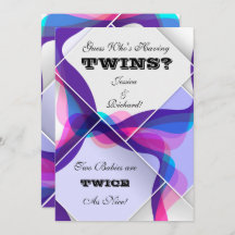 Einladung von Twins Baby Shower