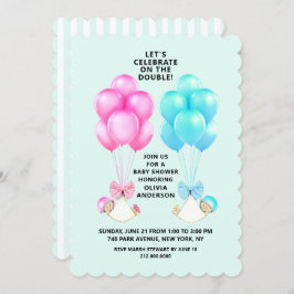 Einladung von Twins Baby Shower