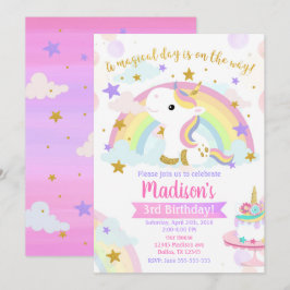 Einladung von Unicorn Magical Birthday
