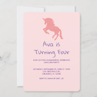 Einladung von Unicorn Rainbow Pastel Geburtstag