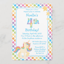 Einladung von Unicorn Rainbow zum Geburtstag