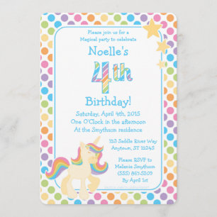 Einladung von Unicorn Rainbow zum Geburtstag