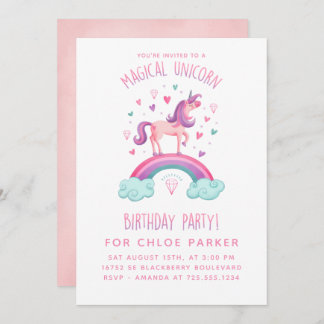 Einladung von Unicorn Rainbow zum Geburtstag