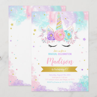 Einladung von Unicorn zum Geburtstag
