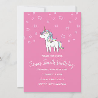 Einladung von Unicorn zum Geburtstag