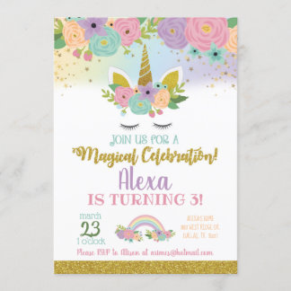 Einladung von Unicorn zum Geburtstag