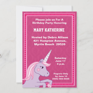 Einladung von Unicorn zum Geburtstag