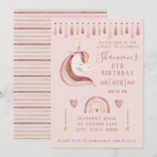 Einladung von Unicorn zum Geburtstag