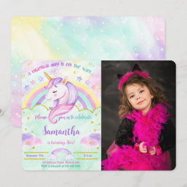 Einladung von Unicorn zum Geburtstag Foto
