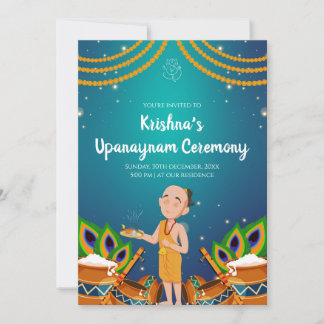 Einladung von Upanayanam Thread Zeremonie lädt ein