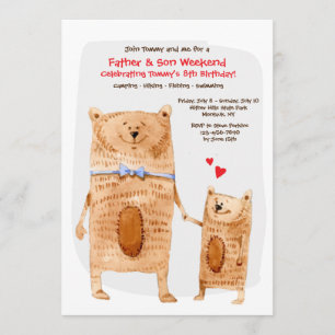 Einladung von Vater und Sohn von Bären