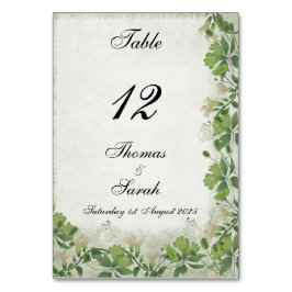 Einladung von Vicorian Meadow Tischnummer