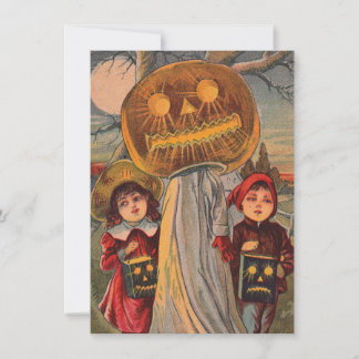 Einladung von Vintagen Halloween-Kindern / Flachka