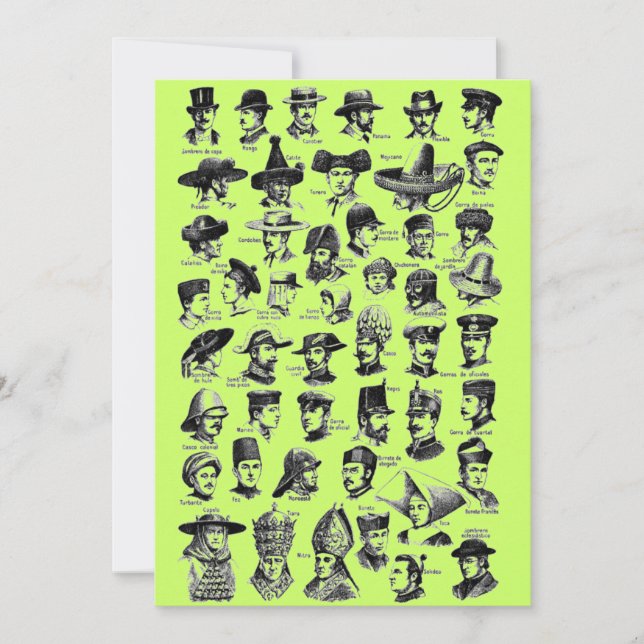 Einladung von Vintagen Hasen (Vorderseite)