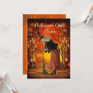 Einladung von Vintagen Hexen-Halloween-Party