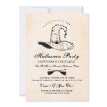 Einladung von Vintagen Hexen-Halloween-Party