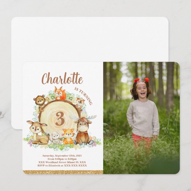 Einladung von Waldland-Foto (Vorne/Hinten)