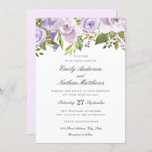 Einladung von Wedding Lilac Lila Watercolor