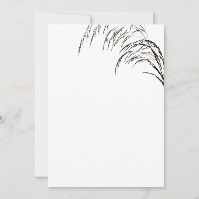 Einladung von Weiß und Schwarz zur Hochzeit (Vorderseite)