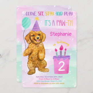 Einladung von Welpen zum Geburtstag