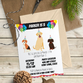 Einladung von Welpen zum Geburtstag