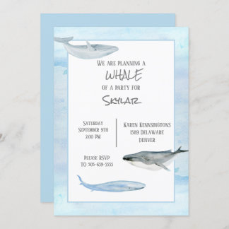 Einladung von Whale Birthday