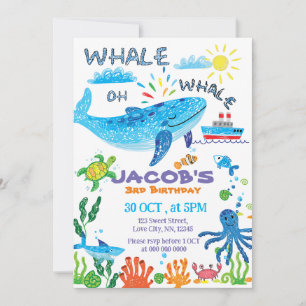 Einladung von Whale Hand Drawn zum Geburtstag