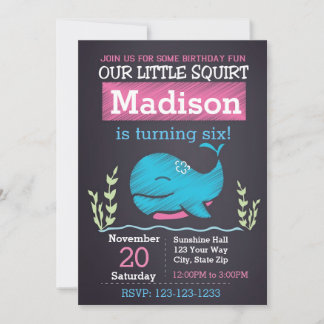 Einladung von Whale zum Geburtstag (Mädchen)
