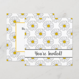 Einladung von White Daisy und White Daisy Muster