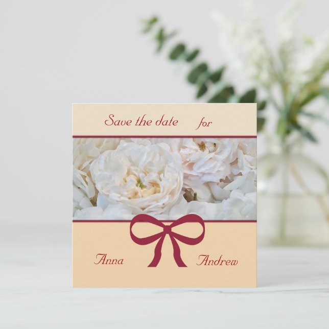 Einladung von White Rose (Stehend Vorderseite)