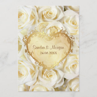 Einladung von White Rose Floral Wedding