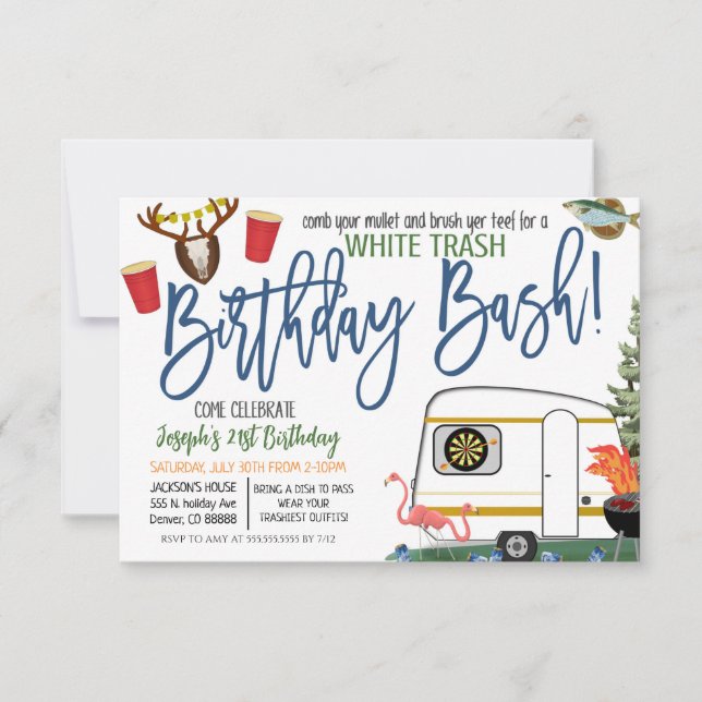 Einladung von White Trash (Vorderseite)