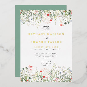 Einladung von Wildblume Wedding Foil