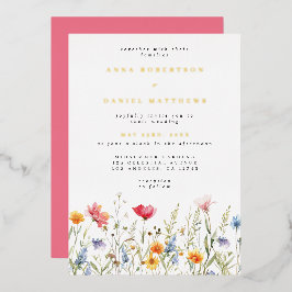 Einladung von Wildblume Wedding Foil