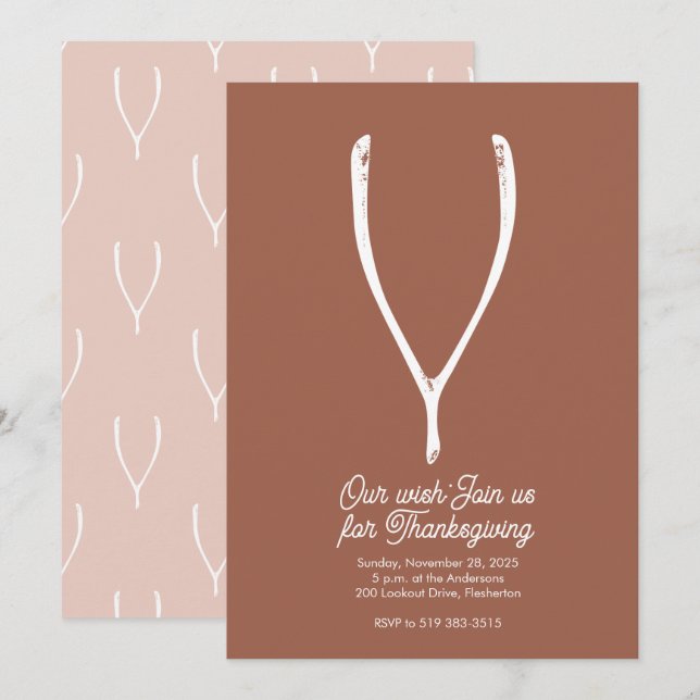 Einladung von Wishbone-Erntedank (Vorne/Hinten)