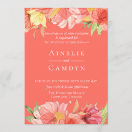 Einladung von Wispy Painted Floral Wedding