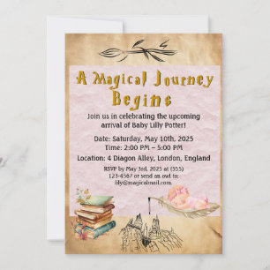 Einladung von Wizards Baby Shower - Mädchen