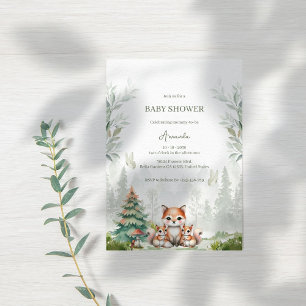 Einladung von Woodland Forest Animal Baby Shower