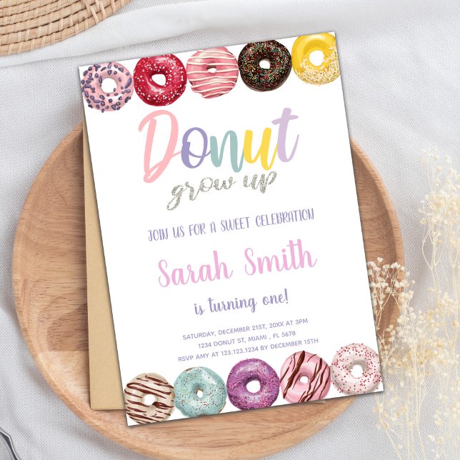 Einladung von Yellow Donut zum Geburtstag (Yellow Donut Invitations)